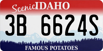 ID license plate 3B6624S
