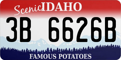 ID license plate 3B6626B