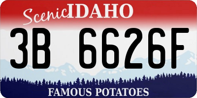 ID license plate 3B6626F