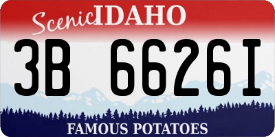 ID license plate 3B6626I