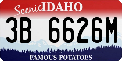 ID license plate 3B6626M