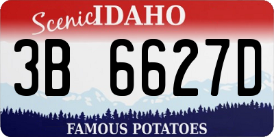 ID license plate 3B6627D