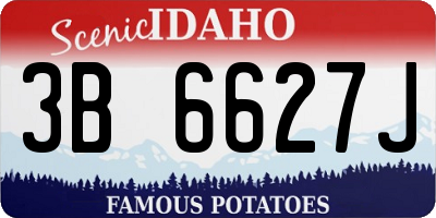 ID license plate 3B6627J