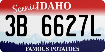 ID license plate 3B6627L