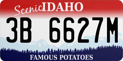 ID license plate 3B6627M