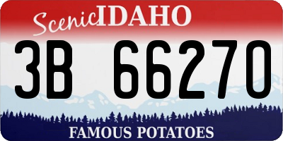 ID license plate 3B6627O