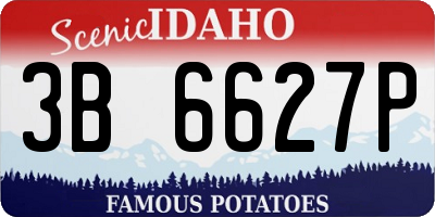 ID license plate 3B6627P