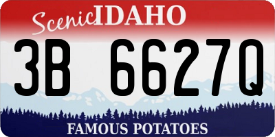 ID license plate 3B6627Q