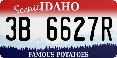 ID license plate 3B6627R