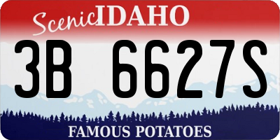 ID license plate 3B6627S