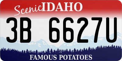 ID license plate 3B6627U