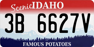 ID license plate 3B6627V