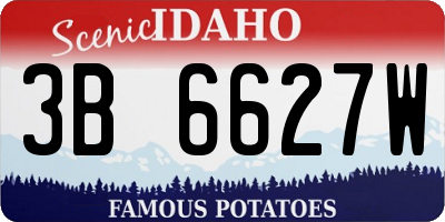 ID license plate 3B6627W