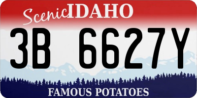 ID license plate 3B6627Y