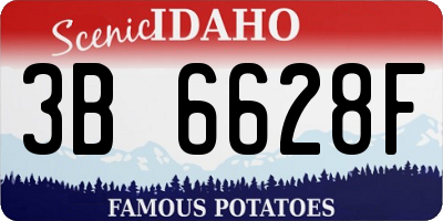 ID license plate 3B6628F