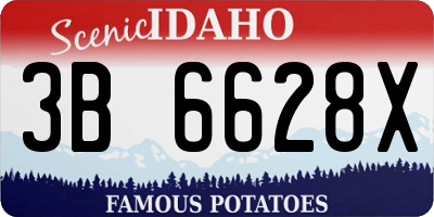 ID license plate 3B6628X