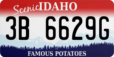 ID license plate 3B6629G