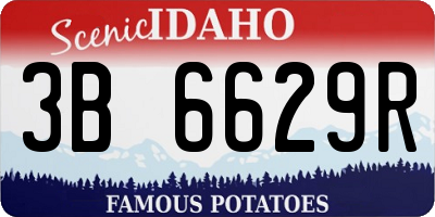 ID license plate 3B6629R