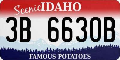 ID license plate 3B6630B