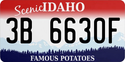 ID license plate 3B6630F