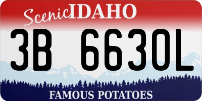ID license plate 3B6630L