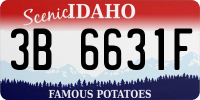 ID license plate 3B6631F