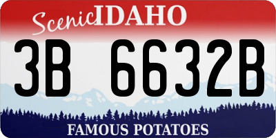ID license plate 3B6632B