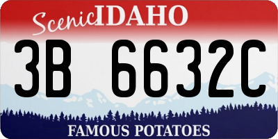 ID license plate 3B6632C