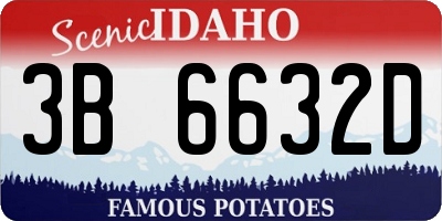 ID license plate 3B6632D