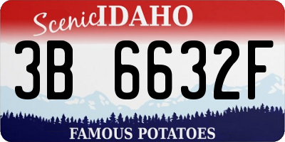 ID license plate 3B6632F