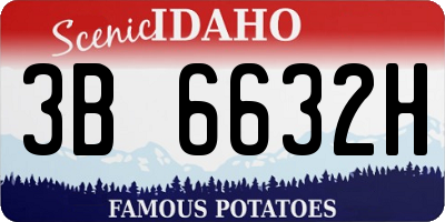 ID license plate 3B6632H