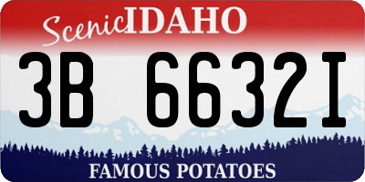 ID license plate 3B6632I