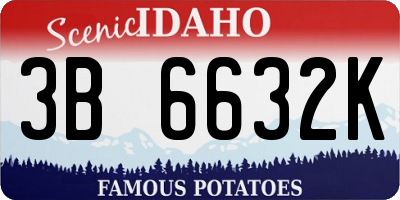 ID license plate 3B6632K