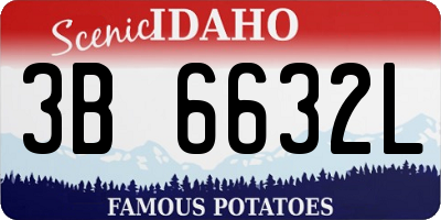 ID license plate 3B6632L