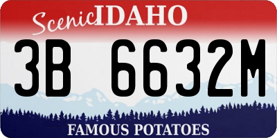 ID license plate 3B6632M