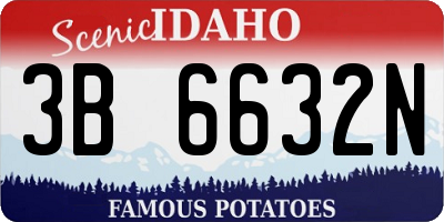 ID license plate 3B6632N