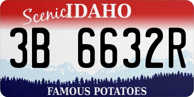 ID license plate 3B6632R