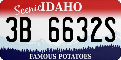 ID license plate 3B6632S