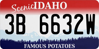 ID license plate 3B6632W