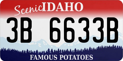 ID license plate 3B6633B