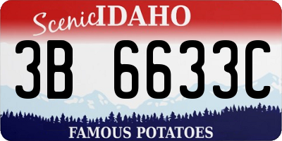 ID license plate 3B6633C