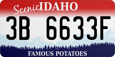 ID license plate 3B6633F