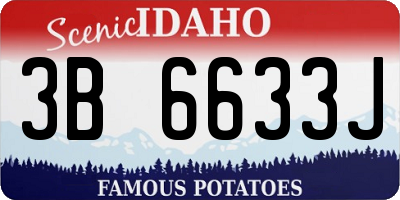 ID license plate 3B6633J