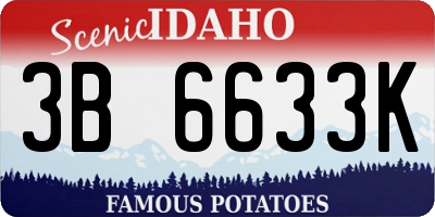 ID license plate 3B6633K