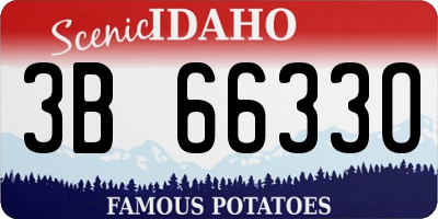 ID license plate 3B6633O