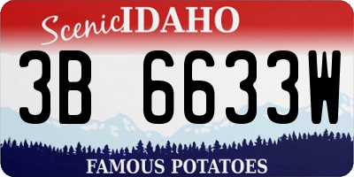 ID license plate 3B6633W