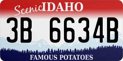 ID license plate 3B6634B