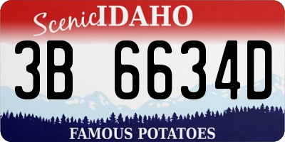 ID license plate 3B6634D