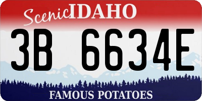 ID license plate 3B6634E
