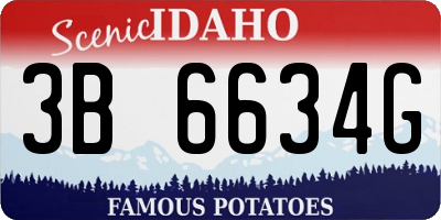 ID license plate 3B6634G